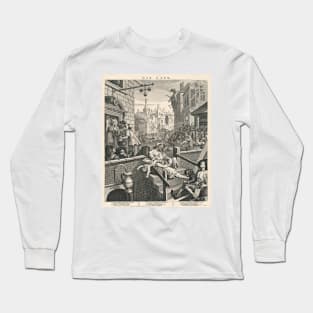 'Gin Lane' by William Hogarth, 1751 (C038/2618) Long Sleeve T-Shirt